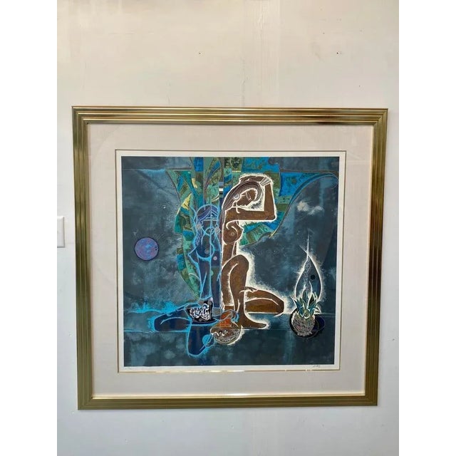 Introducing the captivating masterpiece by Lu Hong, entitled "Spirit of Tropics." This Limited Edition Serigraph on Rice...