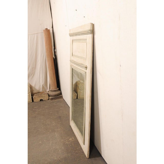 Antique French Painted Trumeau Mirror, 5.5' For Sale - Image 4 of 14