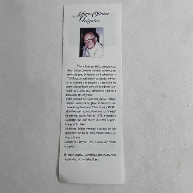 Wood 1960s Marc Olivier Gregoire French Portrait Oil Painting of a Woman For Sale - Image 7 of 8