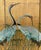 Early 20th Century Japanese Four-Fold Byobu Screen With Cranes and Young Bamboo For Sale - Image 11 of 18