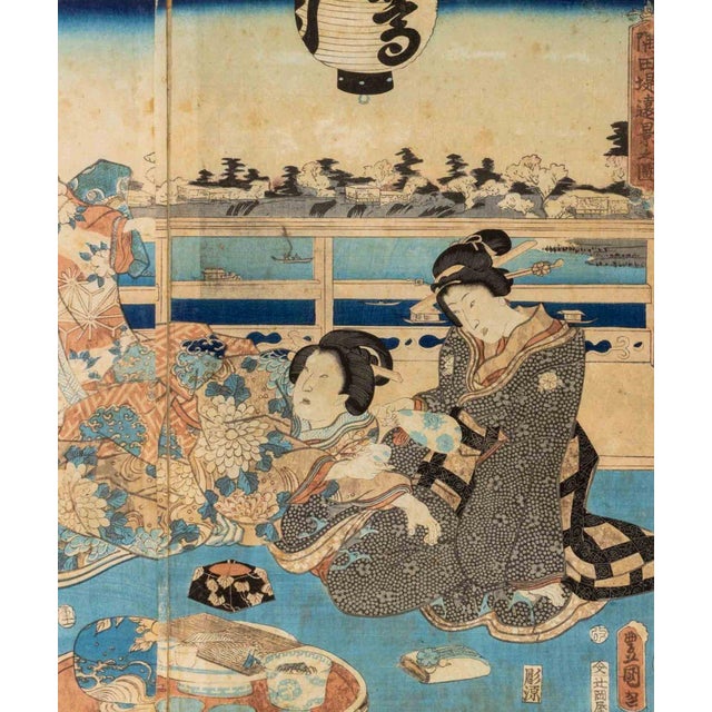 Utagawa Kunisada Figural Woodblock Prints, 2 For Sale - Image 10 of 14