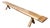 Andrianna Shamaris Mid Century Couture Long Teak Wood Bench For Sale