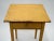 Shaker style end table with tapered legs and drawer. This table has a wondeful aged distressed finish with a yellow over...