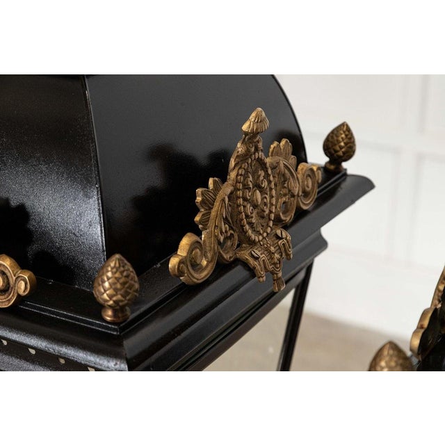 Large French Victorian Style Bronze & Iron Lantern For Sale - Image 14 of 17