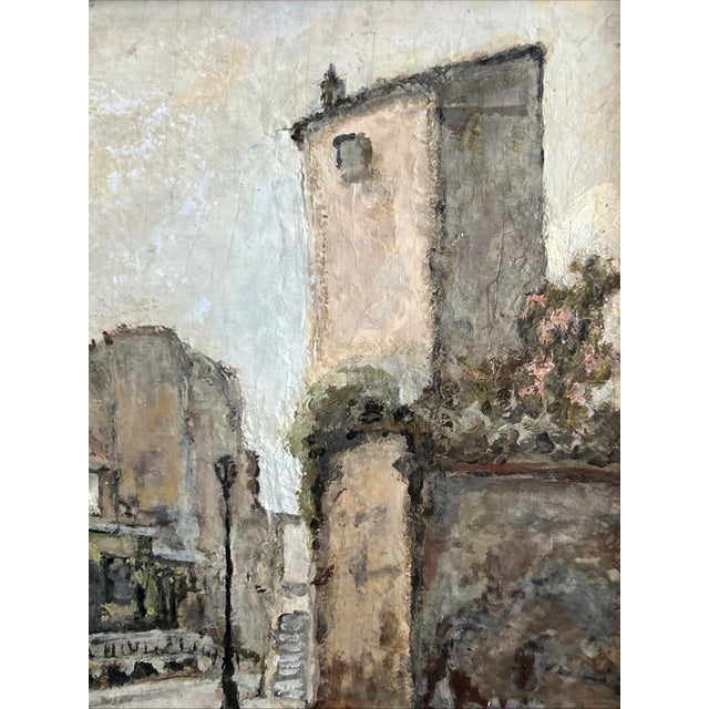 Vintage Louis Peyrat French Oil on Board Impressionist Cityscape Street Scene Paris For Sale - Image 4 of 11