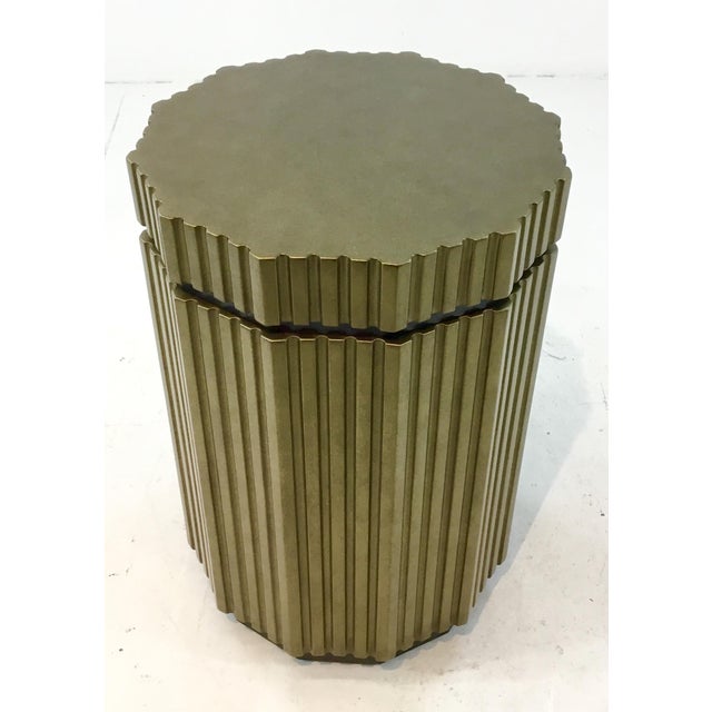 Modern Groove Black And Gold Storage Side Table Chairish