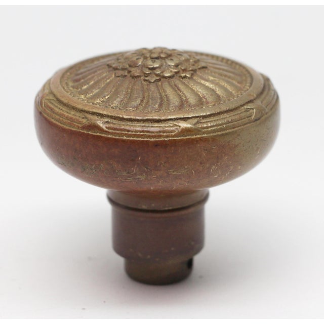 Traditional Antique Concentric Cast Bronze Interior Door Knob For Sale - Image 3 of 4
