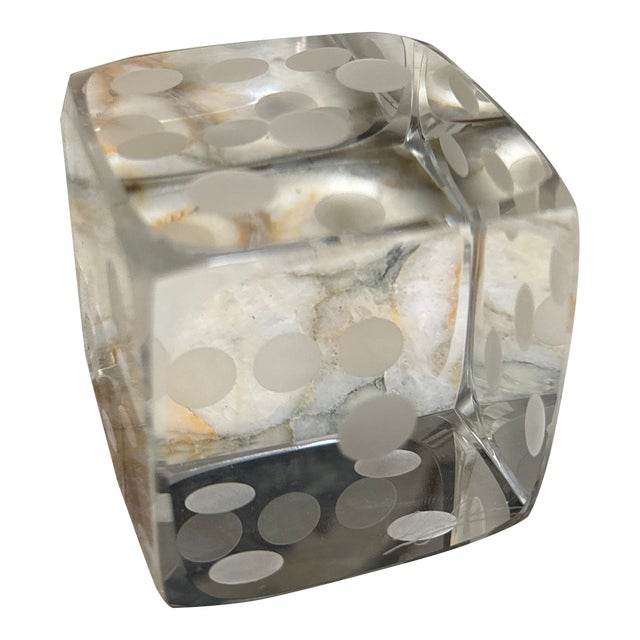 Crystal Dice by Oleg Cassini Paperweight For Sale
