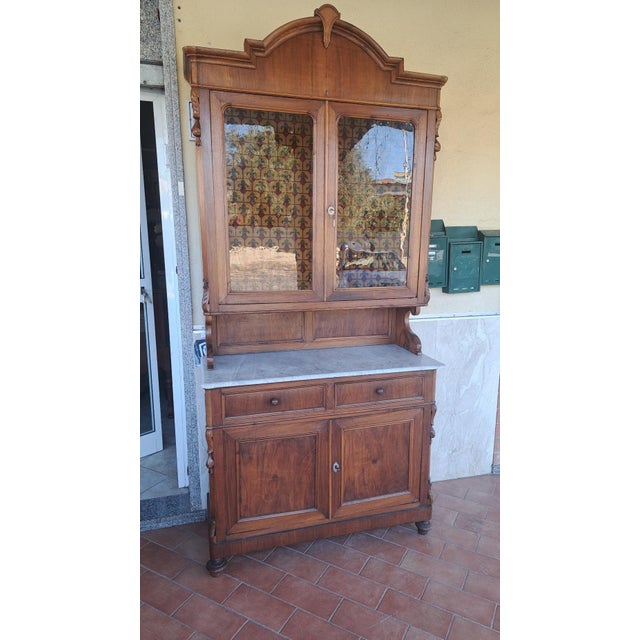 Antique Italian Walnut Cupboard, 1800s For Sale - Image 6 of 6