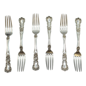 Early 20th Century Gorham Sterling Silver Luncheon Forks- Set of Six