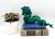 Exquisite ceramic dragon made in the mid-20th century. Brilliantly colored piece of impressive size with an expressive...
