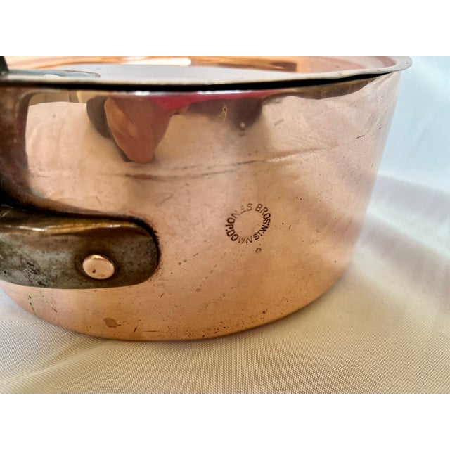Copper Vintage Jones Brothers Copper Pan With Lid For Sale - Image 8 of 12