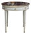 Neoclassical Style White & Gold Guéridon Accent Table – Light Brown Marble For Sale