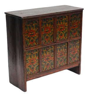 Late 19th Century Tibetan Painted Chest