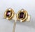 1980s Vintage 1980s Signed Givenchy Round Faux-Amethyst & Clear Rhinestone Clip Earrings-2 Pieces For Sale - Image 5 of 7
