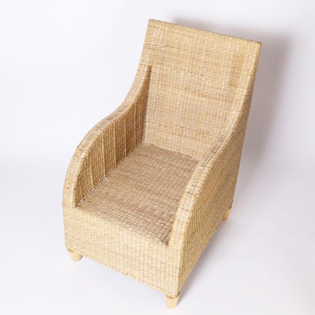 Wicker Armchairs For Sale - Image 4 of 9
