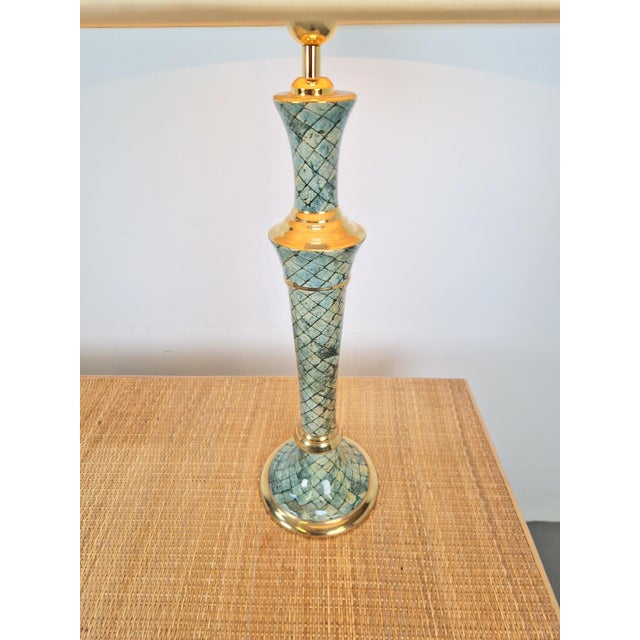 Ceramic Regency Glazed Ceramic Table Lamp, Italy, 1970s For Sale - Image 7 of 8