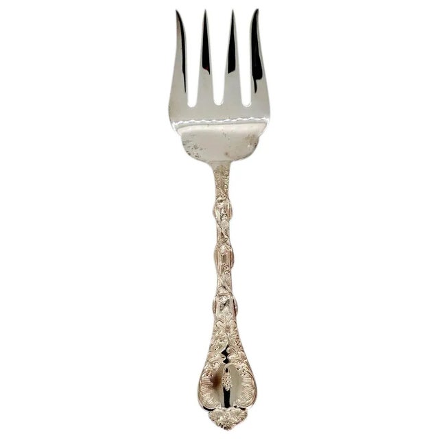 Silver Early 21st Century French Odiot Demidoff Sterling Silver Fish Serving Fork For Sale - Image 8 of 8