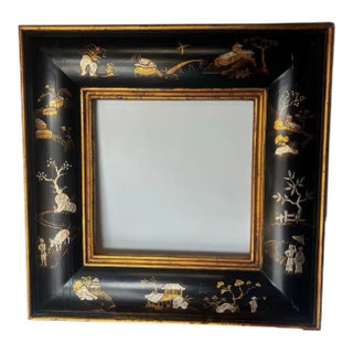 Black Chinoiserie Square Frame For Sale