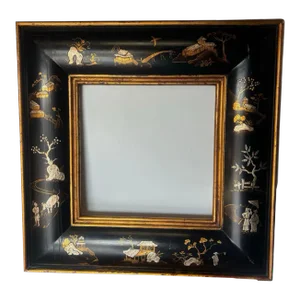 Black Chinoiserie Square Frame