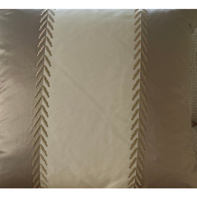 Transitional New Custom Handmade Manual Canovas Stripe 20” Set of Pillows For Sale - Image 3 of 4