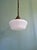 1920s Art Deco Pendant Light in White Opaline Glass with Brass Frame, 1920s For Sale - Image 5 of 13