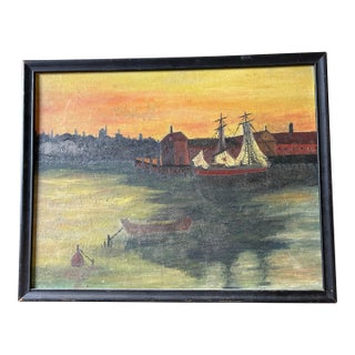 Mid Century Maritime Painting For Sale
