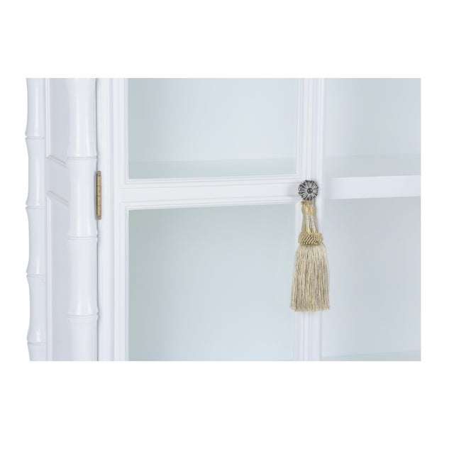 Wood Nights In White Linen Cabinet For Sale - Image 7 of 7