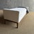 Mid-Century Modern Gemma Belgian Linen Upholstered Oak End of the Bed Bench 65" For Sale - Image 3 of 9