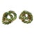 late 20th Century 18k Yellow Gold Enamel Knot Earrings, A Pair For Sale
