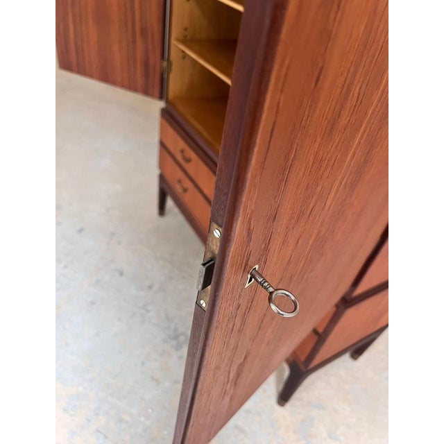 Danish Cabinet in Teak with Lock For Sale - Image 6 of 11