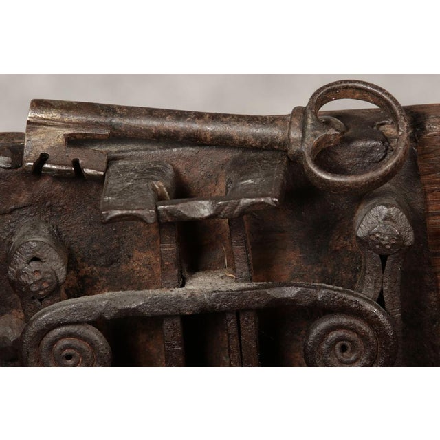 Small Antique Gothic Chest with Iron Bands, 1500 For Sale - Image 6 of 18