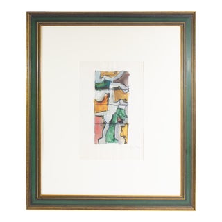 1960s Abstract Mixed Media Painting by Harry Hilson For Sale