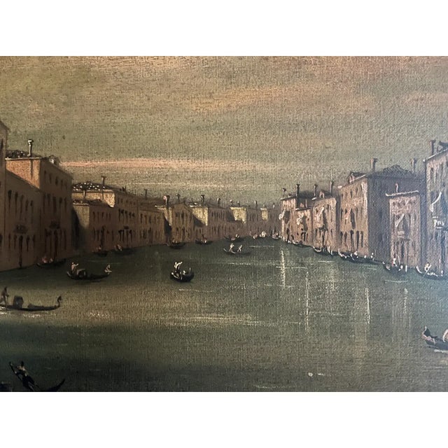 Mid-Century, 1950s Venetian Veduta Oil on Canvas Painting, Signed by Giorgio Guarana For Sale - Image 9 of 9