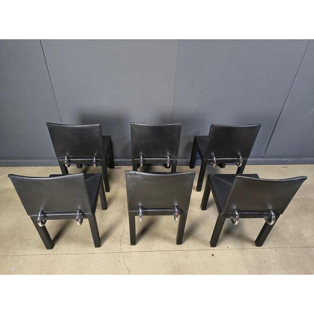 Black Arcadia Dining Chairs attributed to Paolo Piva for B&B Italia, 1980, Set of 6 For Sale - Image 8 of 18