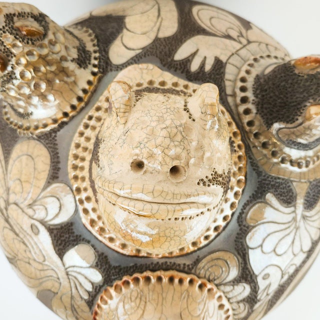 Monumental Randy Brodnax Covered Vessel With Frogs For Sale - Image 10 of 13