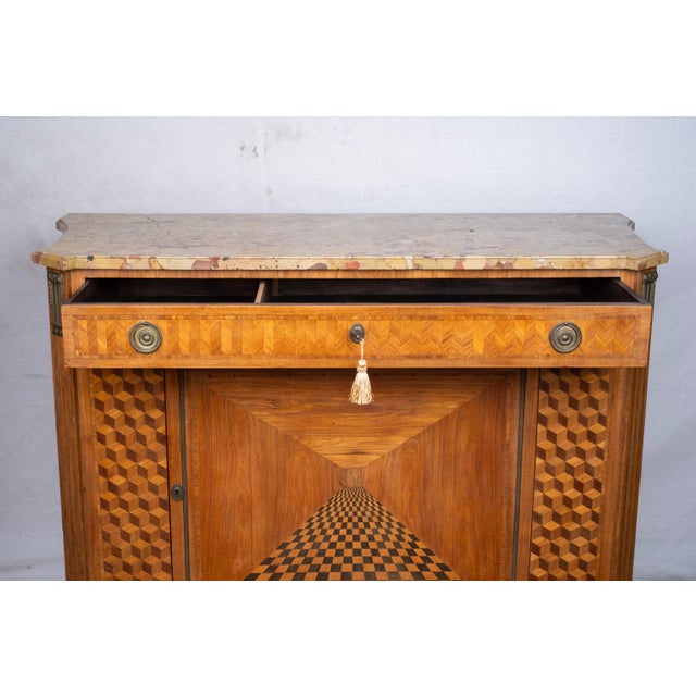 19th Century French Chest With Parquetry Inlay For Sale - Image 11 of 17