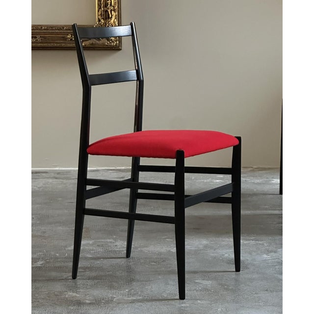 Cassina Vintage Superleggera Chairs by Gio Ponti for Cassina, 1950s, Set of 6 For Sale - Image 4 of 12