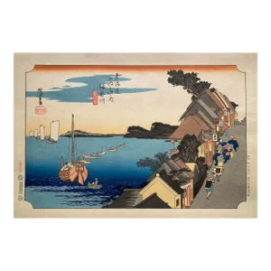 'A View of Kanagawa', After Utagawa Hiroshige 歌川廣重, Ukiyo-E Woodblock, Tokaido