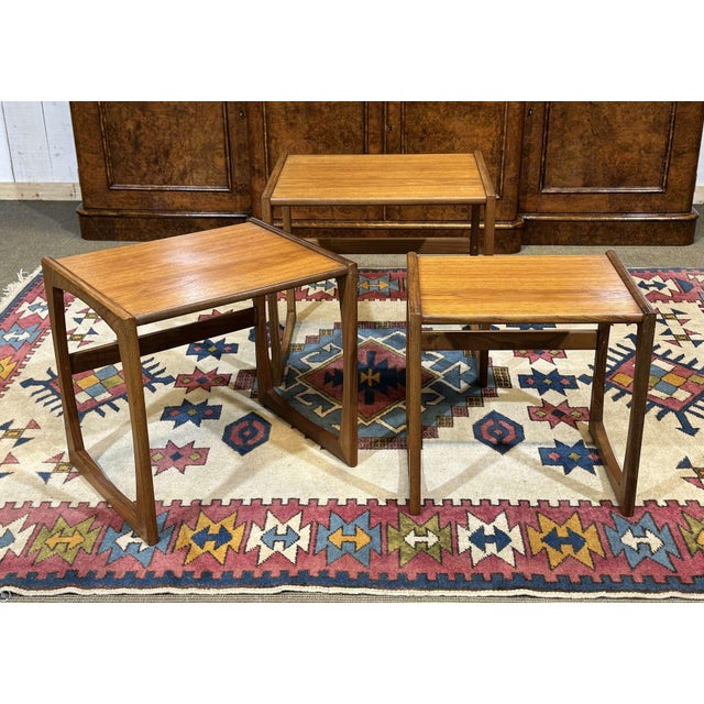 English Nesting Tables in Teak from G-Plan, 1970s, Set of 3 For Sale - Image 6 of 12