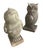 Traditional A Pair of a Vintage Cast Stone Garden Owl Statues For Sale - Image 3 of 7