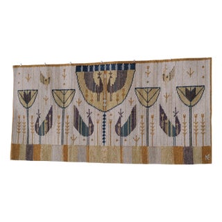 Mid-Century Modern Wool Wall Tapestry by Éva Németh For Sale