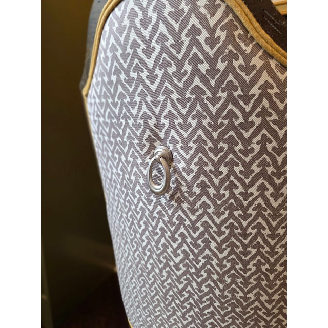 Wood Upholstered Accent Chair For Sale - Image 7 of 9