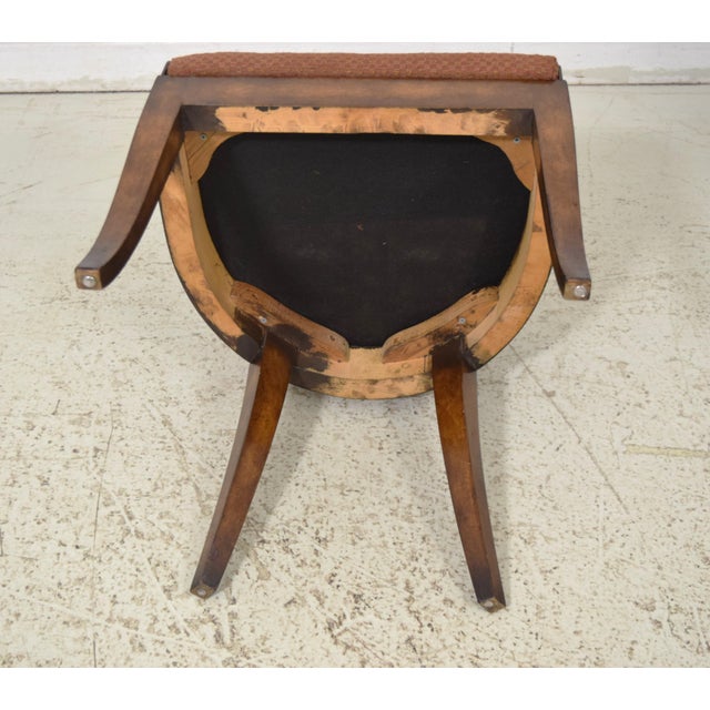 Brown Set of 4 Biedermeier Style Cane Back Upholstered Dining Chairs For Sale - Image 8 of 8