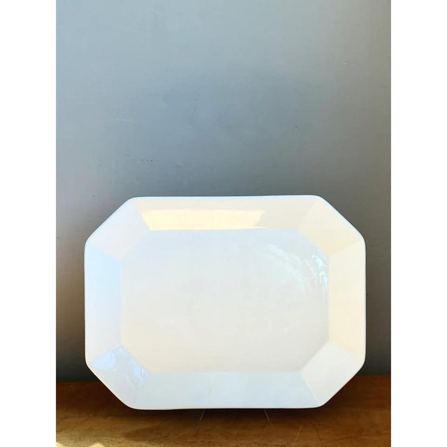 Late 20th Century Vintage White Ceramic Serving Platter For Sale - Image 5 of 12