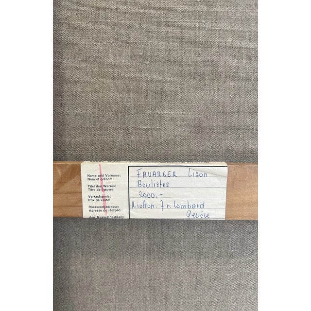 Lison Favarger, Boulistes, Oil on Canvas, Framed For Sale - Image 11 of 12