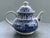 Vintage 1977 Silver Jubilee Queen Elizabeth II Commemorative Blue & White Broadhurst Tea Set: Teapot, Milk Jug, Tea Plate - Set of 3 For Sale - Image 4 of 18