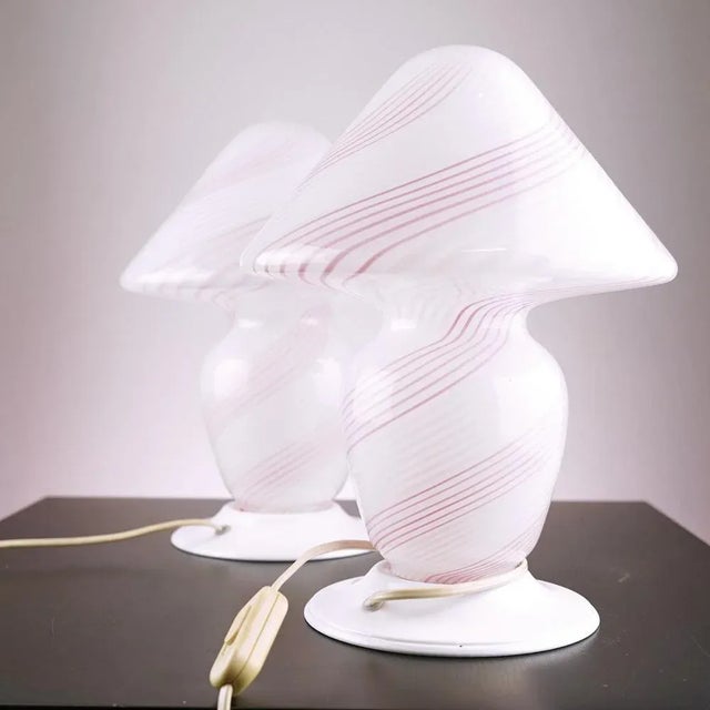 Vintage Glass Table Lamps, Set of 2 For Sale - Image 3 of 6