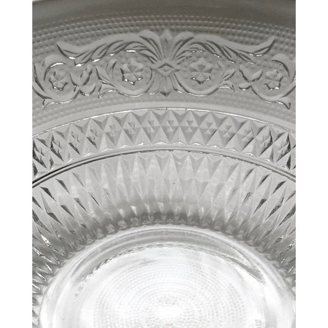Mid 20th Century Scrollwork Pressed Glass Serving Bowl For Sale In Jacksonville, FL - Image 6 of 6
