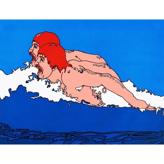 Pop Art 1970s Carmelo Carra, Olympic Games 72 Mark Spitz, Screenprint For Sale - Image 3 of 3